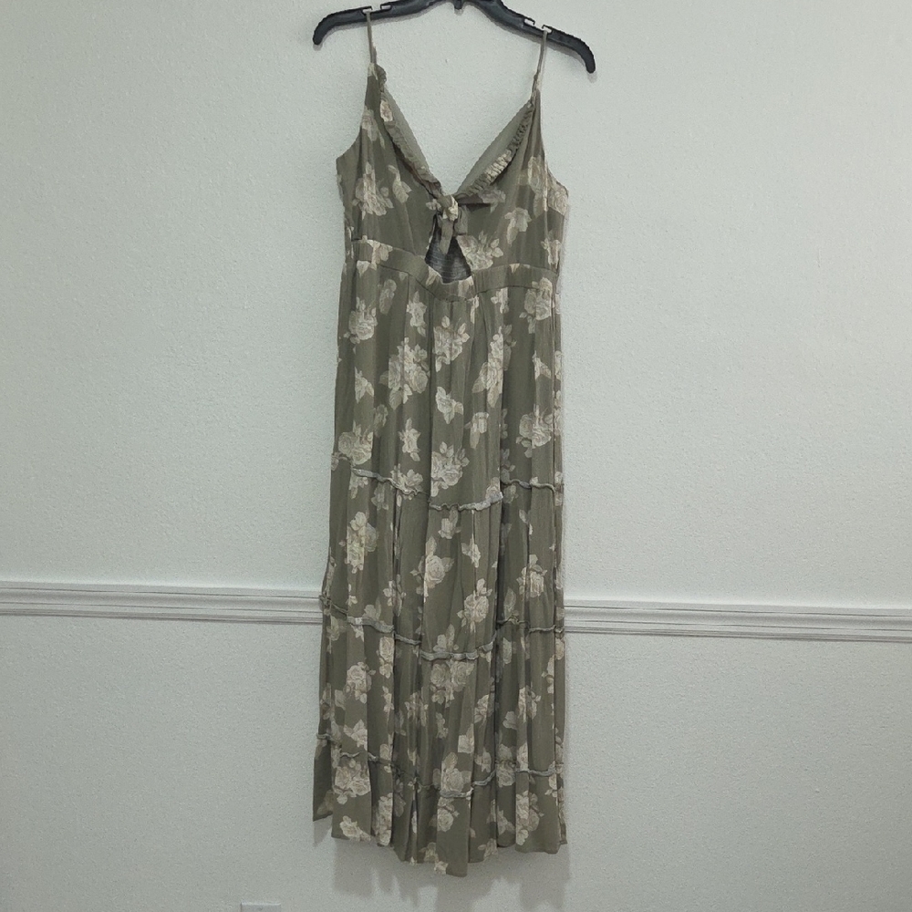 Floral Green Maxi Dress XL